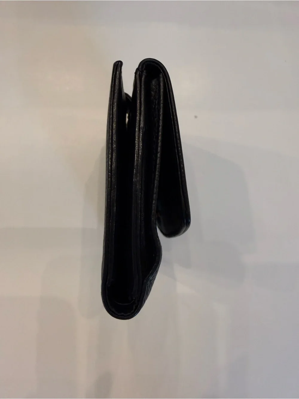 Authentic Chanel Black Caviar Leather CC Compact Bifold Wallet
